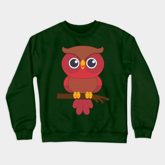 red owl Crewneck Sweatshirt by EmarDesign